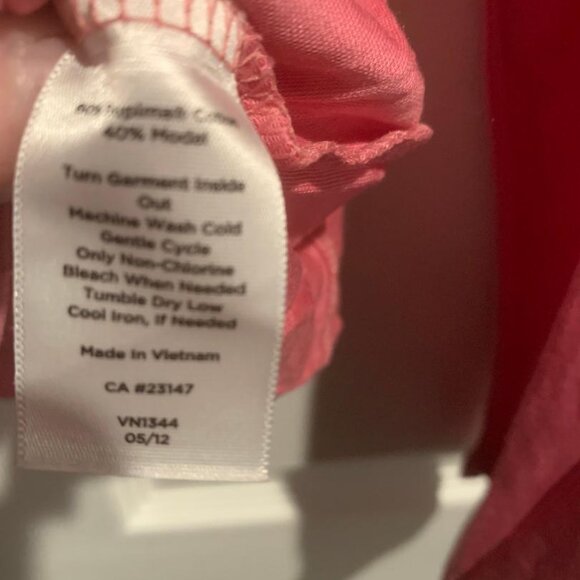 TALBOTS Pink V Neck LS Top Size L NWT - Picture 2 of 2